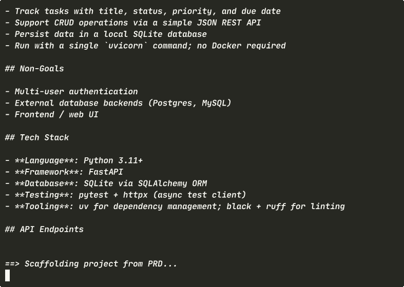 Scaffold Project CLI Demo