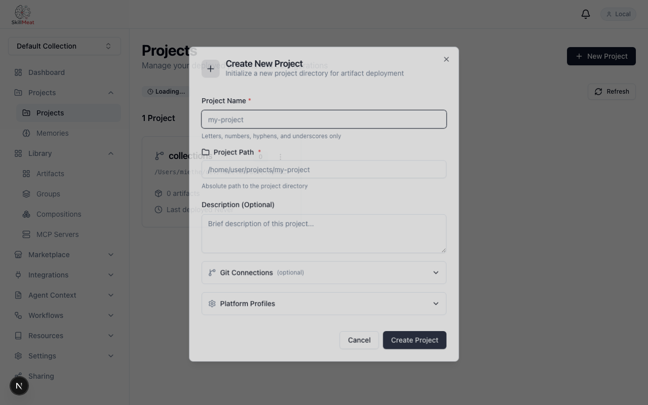 Scaffold modal