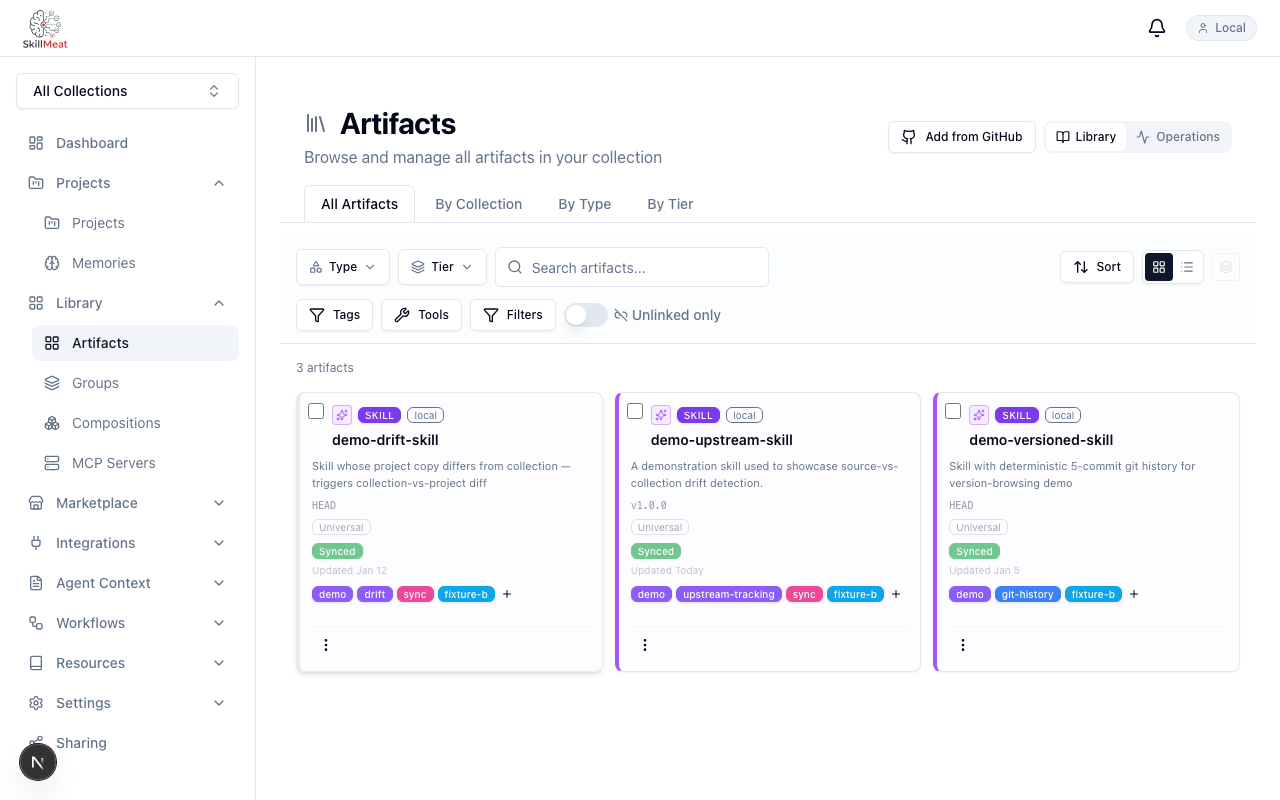 Artifacts in sync